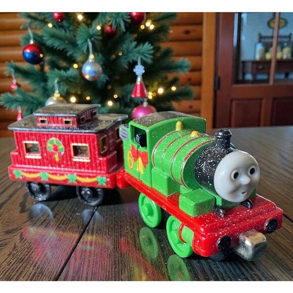 Thomas & Friends Percy Train Caboose Take N Play Diecast Lot 2 Holiday Christmas - Picture 1 of 6